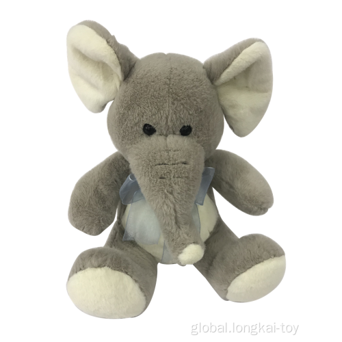 Animal Toys Plush Sitting Elephant Gray Toy Supplier